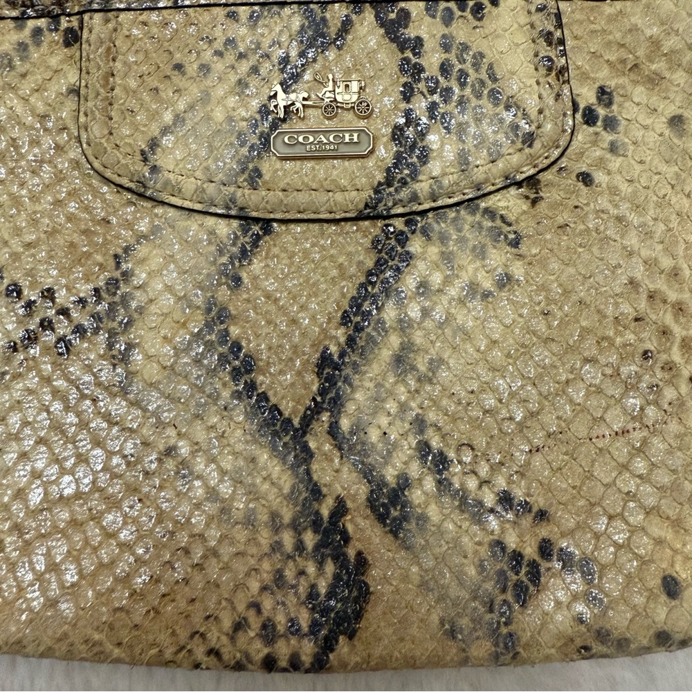 Coach Vintage Embossed Python Exotic Snakeprint W… - image 3